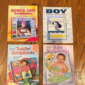 Four Memory Makers Scrapbook Idea books. Baby, Toddler, School & All Boy